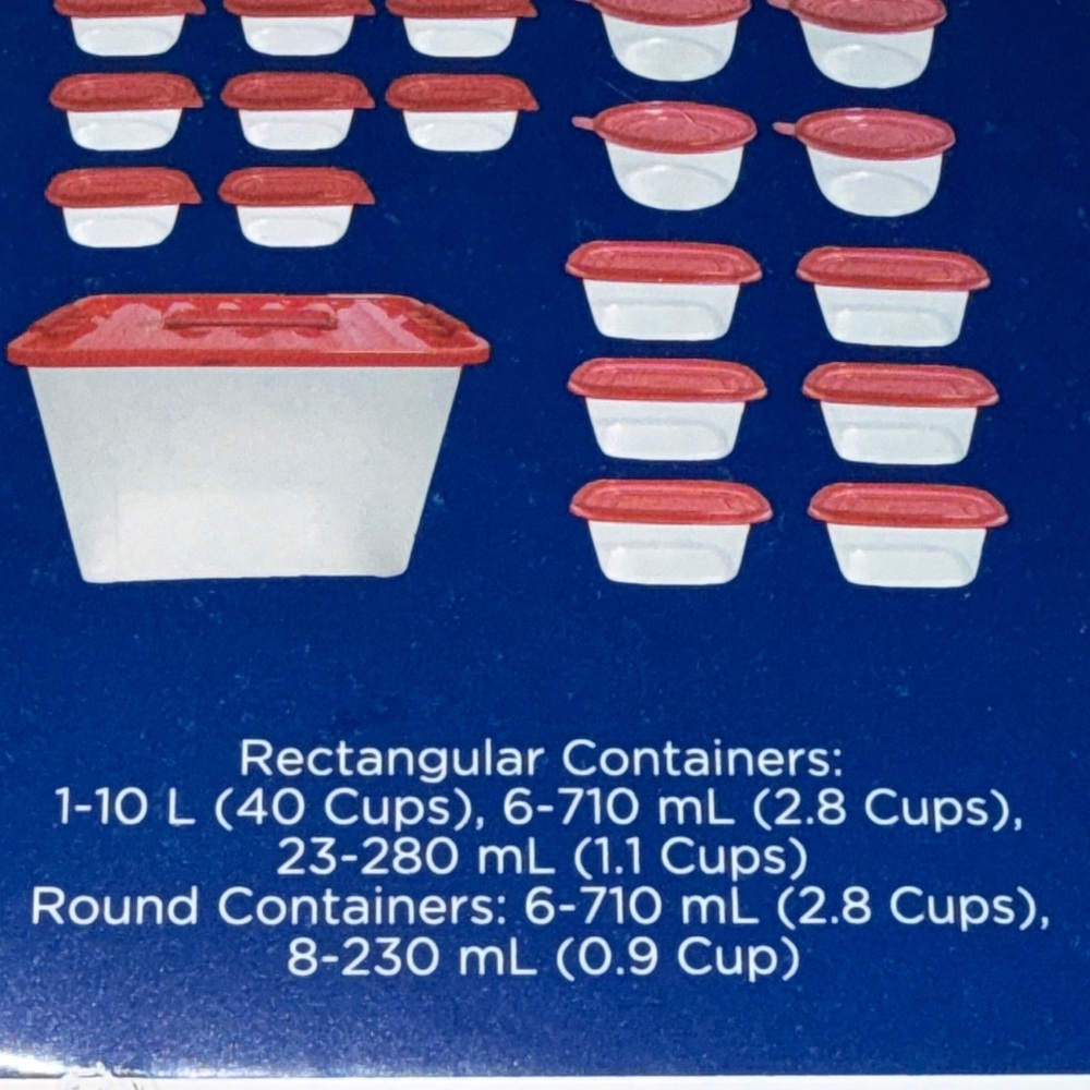 True Living Red Food Container Set - Picture 7 of 16